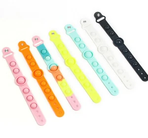 Fidget toys bracelet pop it stress relief silicone wristband push bubble toy - Picture 1 of 18