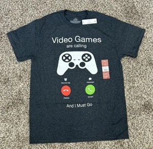 New Video Games are Calling Game Controller Men’s T-Shirt Tee Size 38-40 MEDIUM - Picture 1 of 3