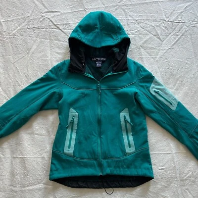 Толстовка с капюшоном Arc'teryx Hyllus, флисовая с подкладкой бирюзовая куртка Polartec - женская средняя - Изображение 1 из 4