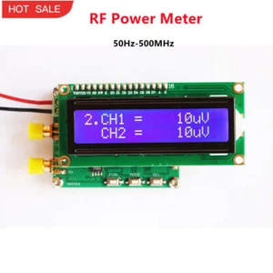 50Hz-500MHz Two-Channel Digital RF Power Meter -80 To +10DBm w/Button HP355 #F4 - Bild 1 von 4