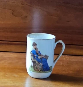 Taza taza Norman Rockwell museo hora de dormir taza de café vintage 1982 - Imagen 1 de 2