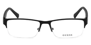 Guess GU50017 002 Matt Schwarz Metall Halbrand Optik Brille Brillengestell 56-18-145 - Bild 1 von 2