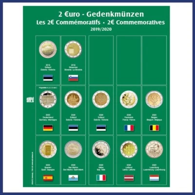 SAFE Premium Münzblatt 2 Euro des Jahres 2019/2020 Blatt 25 für Album 7341