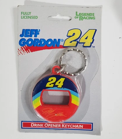 Jeff Gordon #24 Legends Of Racing 1998 Drink Opener Bottle Opener Key Chain NOS Cover