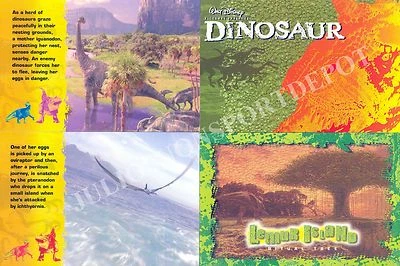 TARJETAS FOTOGRÁFICAS DINOSAURIO LA PELÍCULA 2000 PANINI BASE JUEGO DE 54 DY DISNEY Foto 1 de 2