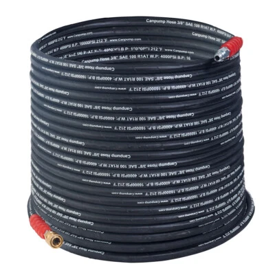 3/8-in Hot Water Wire-Braided Black Hose, 4000 psi, Quick-Connect - Image 1 of 3