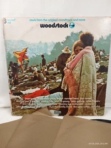 Vintage "Woodstock" 3 Record Set Music From The Original Soundtrack and More - Foto 1 di 9