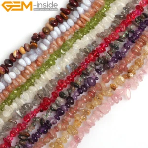 6x8mm Natural Stone Chips Beads For Jewelry Making 15" Wholesasle Loose Beads - Picture 1 of 195