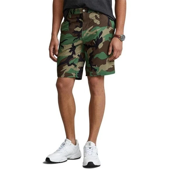 Polo Ralph Lauren Green Camo Performance All Day Beach Shorts, Size 46B, NWT - Image 1 of 4