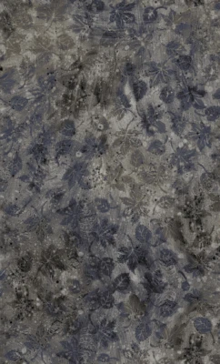 Licuadora de hojas de estuco gris oscuro Flourish 29336 KJ 100 % tela de algodón por media yarda Foto 1 de 4