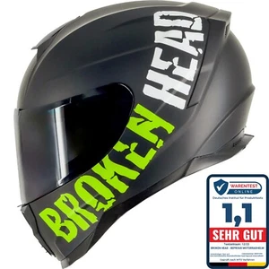 Broken Head BeProud Sport Grün Motorradhelm + Schwarzes Visier - Bild 1 von 12