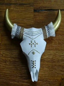 Rinderschädel Büffelschädel Buffallo Schädel Longhorn Skull Wild West Deko - Bild 1 von 3