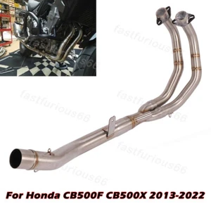 For Honda CBR500 CB500X CB500F Motorcycle Exhaust Front Link Pipe Header Tube - Bild 1 von 6