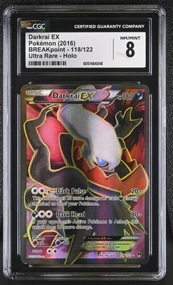 CGC 8 DARKRAI EX 118 XY BREAKPOINT ULTRA RARE POKEMON NM/ MINT - Image 1 of 2