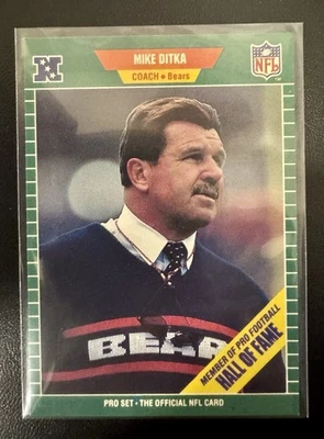 1989 Pro Set - Mike Ditka #53 Member of Pro Football Hall of Fame stripe - Image 1 of 2