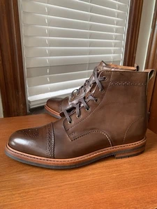 NEU mit Karton Vibram Sohle | Rancourt x Brooks Brothers 10D hellbraun Stiefel 10 D - Bild 1 von 23