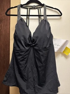 Fit 4 U Swimwear Top BLACK 20w - Picture 1 of 6