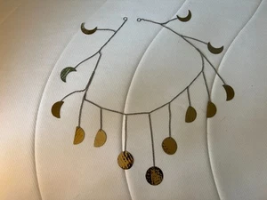 Gold Moon phase Garland Metal Boho Decor Hanging - Picture 1 of 4