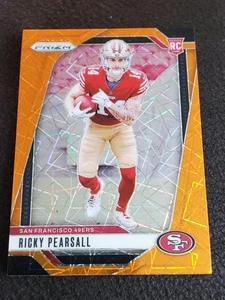 2024 Prizm Orange Lazer Prizm Ricky Pearsall Rookie 49ers RC - Picture 1 of 2