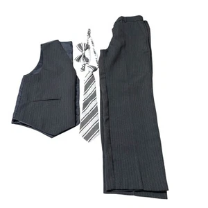 Pinstripe Boys Formal Dresswear Vest Set Size 14 - Picture 1 of 10