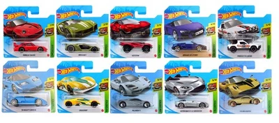 Hot Wheels 2021 Exotics Complete Set of 10 1/10 Thru 10/10 Short Card Version - Image 1 of 4