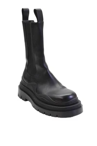 Bottega Veneta halbhohe Damen Slipper Plateau Stiefel schwarz Leder Größe 37 - Bild 1 von 5