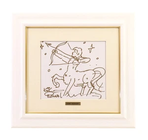 Kirk Reinert Zodiac Sagittarius Signed Print 10.2x9 Framed 19.6x18.5 w/ Box - Picture 1 of 10