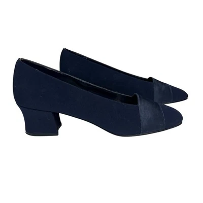 Zapatos de salón Karen Scott Misha de tacón para mujer talla 8,5 N de cuero azul Foto 1 de 4