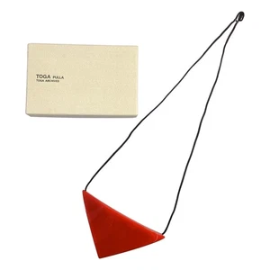 TOGA | Collar Placa Triángulo | Plata Rojo - Imagen 1 de 5