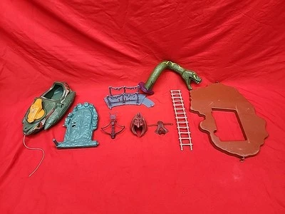 Piezas de montaña serpiente vintage MOTU Grayskull puerta-escalera-battlecat-puente-cabeza S Foto 1 de 4