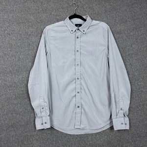 Camicia Prana Uomo Piccola Grigio Manica Lunga Bottoni Sostenibile Elasticizzata Casual - Foto 1 di 13