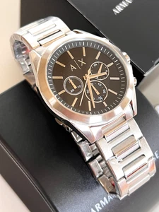 Armani Exchange AX2600 Mens Chronograph Silver S/Steel Watch BNWT Gift Box $225 - Picture 1 of 9