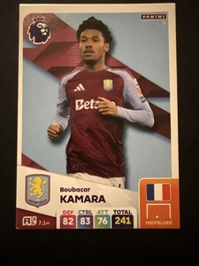 2025 Boubacar Kamara Aston Villa Panini Adrenalyn #61 - Picture 1 of 2