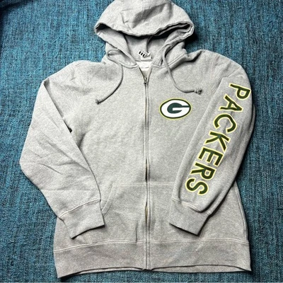 Chaqueta con capucha y cremallera gris grande para mujer Junk Food Green Bay Packers NFL Foto 1 de 4