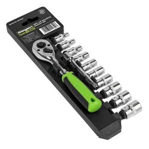 Sealey Metrische Sockel Set 12pc 0.6cmD Chrom Einzel Sechskant Auf Lagerregal - Picture 1 of 7