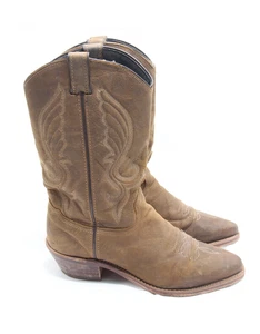 Abilene Dri-Lex Western Boots Womens Size 9M Brown Leather Cowboy 9036 USA - Picture 1 of 8
