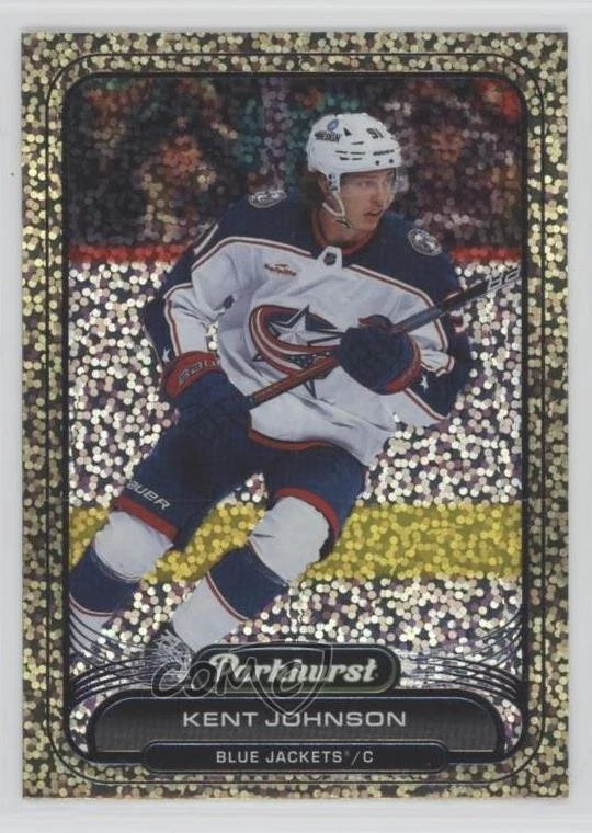 2023-24 Upper Deck Parkhurst Gold Patterned Foil Kent Johnson #82 - Image 1 of 2