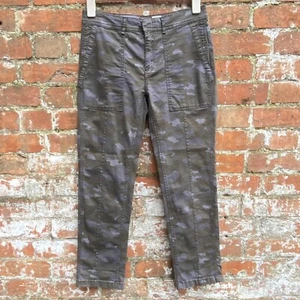 Anthropologie Wanderer Utility Trousers Women’s W30 L28 Camo Print Linen Blend - Picture 1 of 11