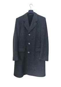 Herren CROMBIE Vintage RYDAL grau schottische Wolle 3 Knöpfe ÜBERMANTEL passt 40-42R M-L - Bild 1 von 16