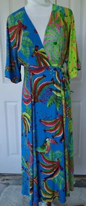 Farm Rio DAMEN MAXIKLEID WICKELOPTIK LEBENDIGER TROPISCHER DRUCK VISKOSE GRÖSSE XS - Bild 1 von 14