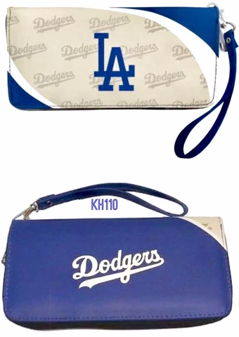 MLB Los Angeles Dodgers Curve Zip Organizer Women's Wallet Cover
