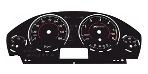 BMW F30 Pre LCI MPH Black Custom Gauge Faces - Picture 1 of 1