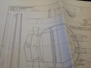 PLAN DIGITAL pour maquette de construction navale "ARMEMENT PRINCIPAL, LE CANON 15 MARK 1" - Photo 1 sur 1