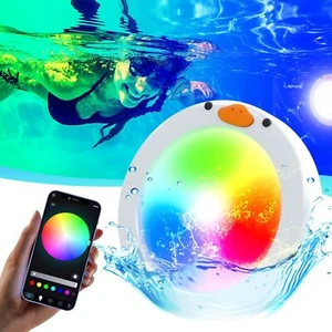 Underwater Led Pool Light RGB Dimmable Submersible Lights IP68 Waterproof 10W - Picture 1 of 8