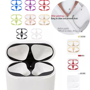 Metal Film Sticker Dust Guard Iron Shavings Protect Cover For Airpods 1/2 ↻ - Afbeelding 1 van 20