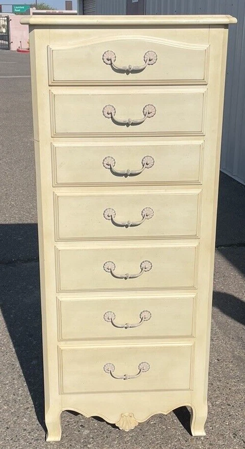 Ethan Allen Country French Lingerie Chest 7 Drawers 26-5224 647 White Legacy - Image 1 of 4