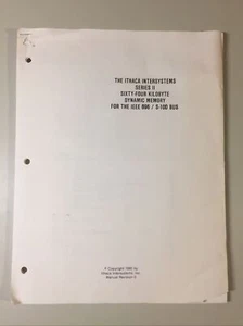 Vintage 1980 Ithaca Series II 64 K Dynamic Memory For IEEE/696 S100 BUS MANUAL - Bild 1 von 12