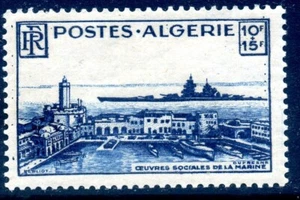 Argelia 1949 10f+15f Fondo de Bienestar Naval (SG 288) ligeramente montado como nuevo - Imagen 1 de 1