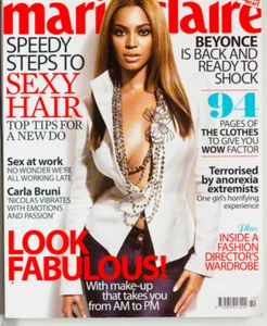 Beyonce Gerard Butler Carla Bruni Sarkozy Sadie Frost - UK MARIE CLAIRE MAGAZINE - Picture 1 of 3