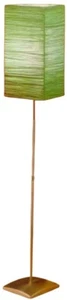 Lampada Da Terra Floor Lamp Acciaio Con Paralume Verde cm 22x22x154 H - Foto 1 di 3